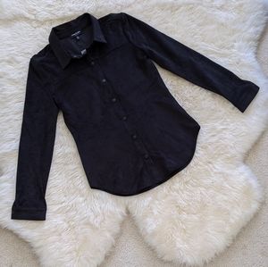 Kenneth Cole black suede shirt